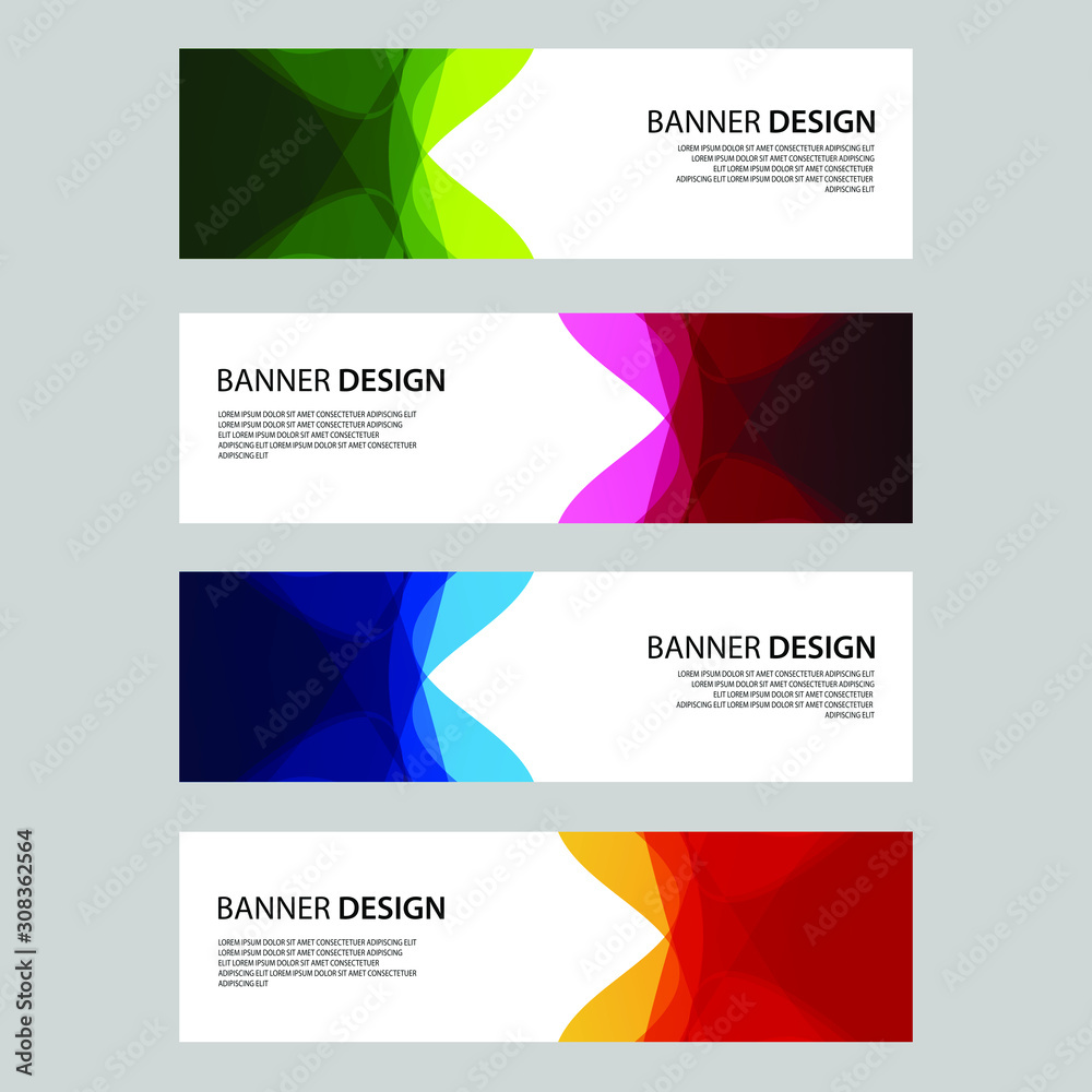 Naklejka premium Vector Abstract design banner web template