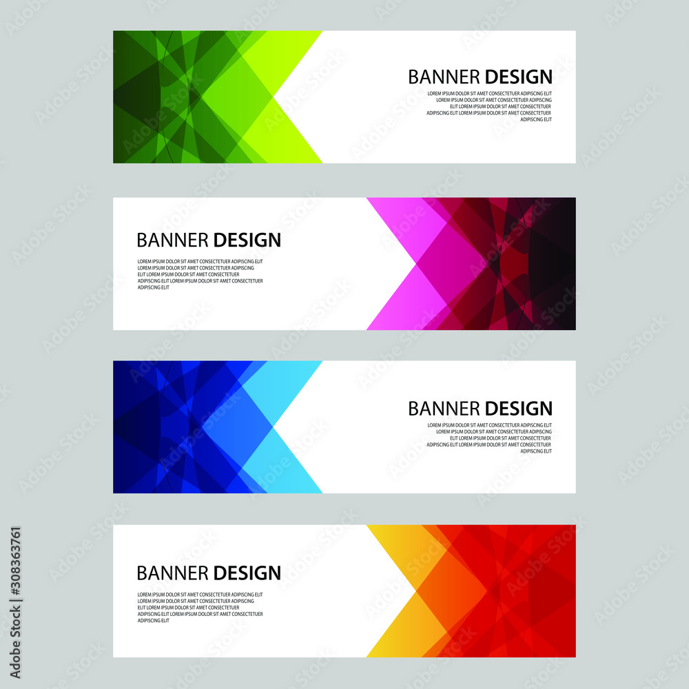Naklejka premium Vector Abstract design banner web template