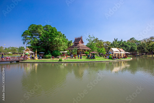 Suanluang RAMA IX-Bangkok:5 December2019,atmosphere in the garden,tourists come to see the beautiful illuminated plant, Suan LuangRama 9,held from December 1-10,between 8.00 -19.00 hrs.prawet thailand