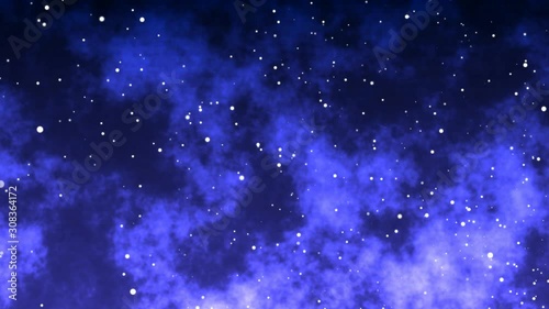 Wallpaper Mural 4k animation of partcles on blue and black background. Space galaxy creative glow visual effect for dvd, titles, text, demo, promo and led screens. Torontodigital.ca