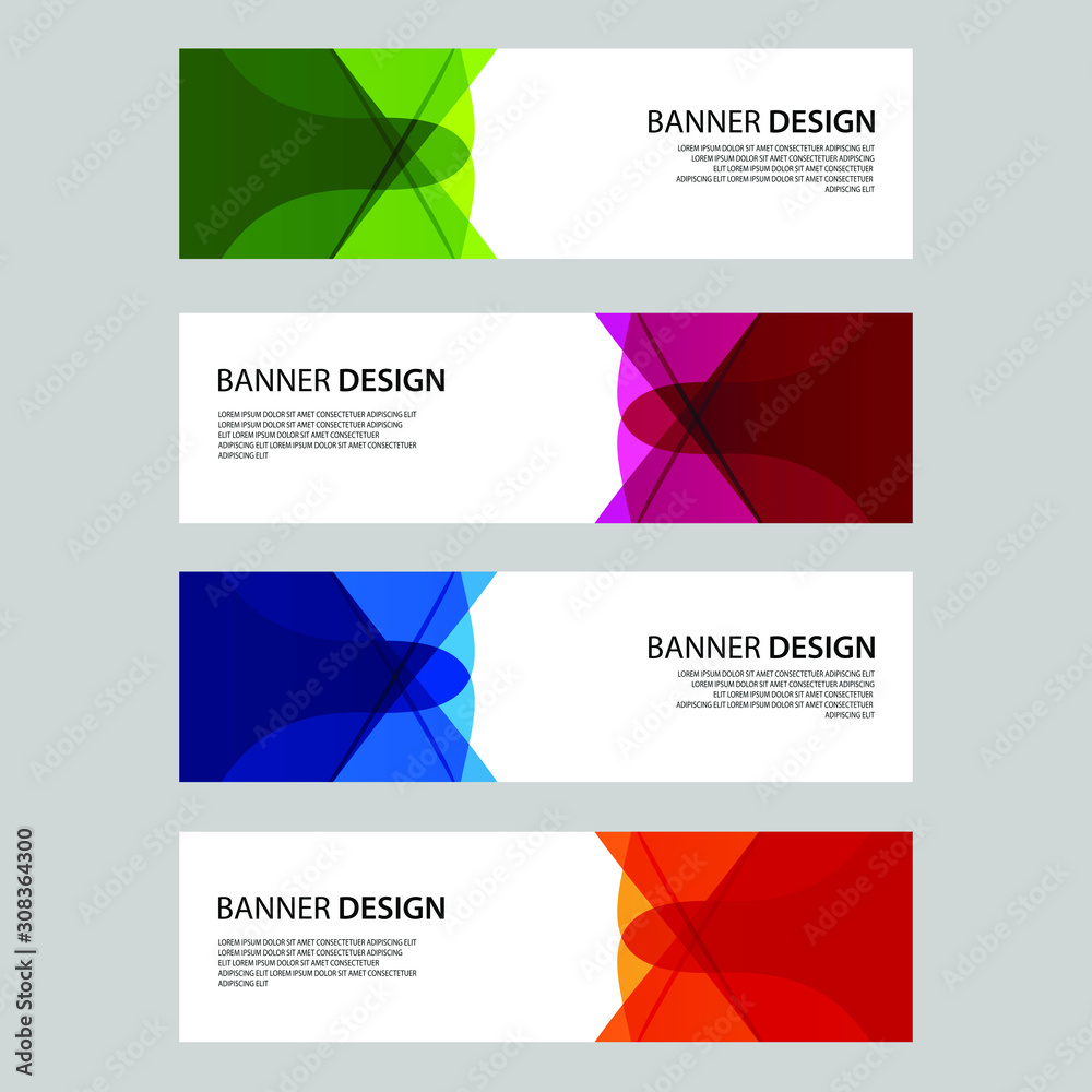 Naklejka premium Vector Abstract design banner web template