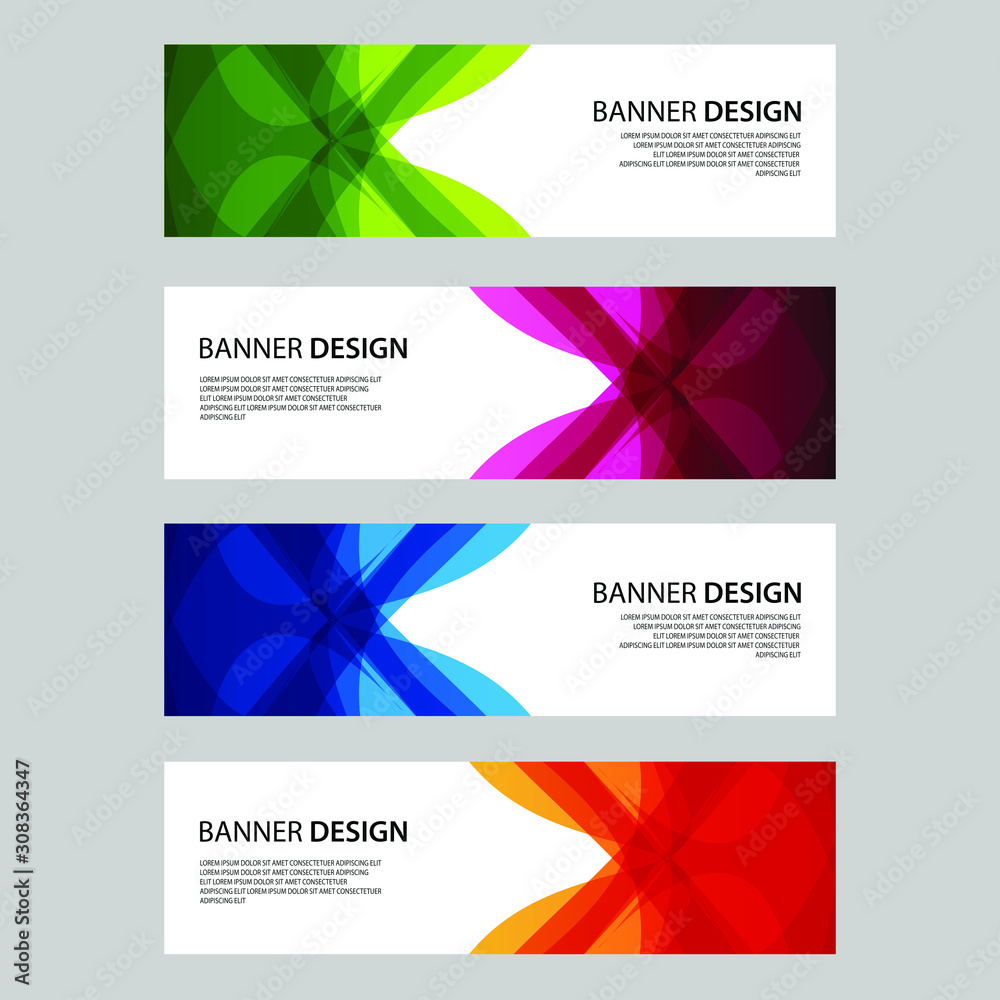 Naklejka premium Vector Abstract design banner web template