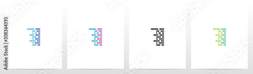 Lines And Dots Letter Logo Design I