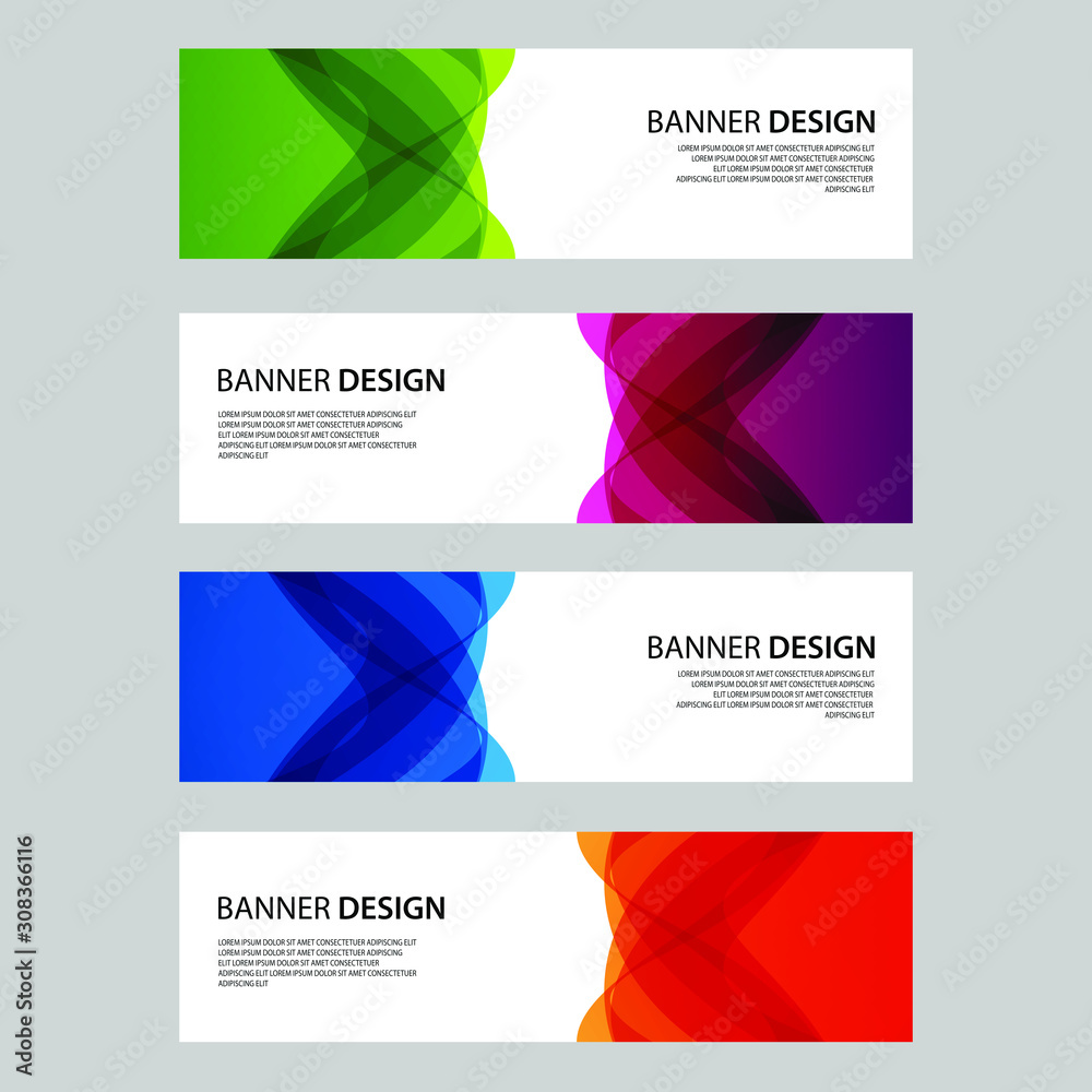 Naklejka premium Vector Abstract design banner web template