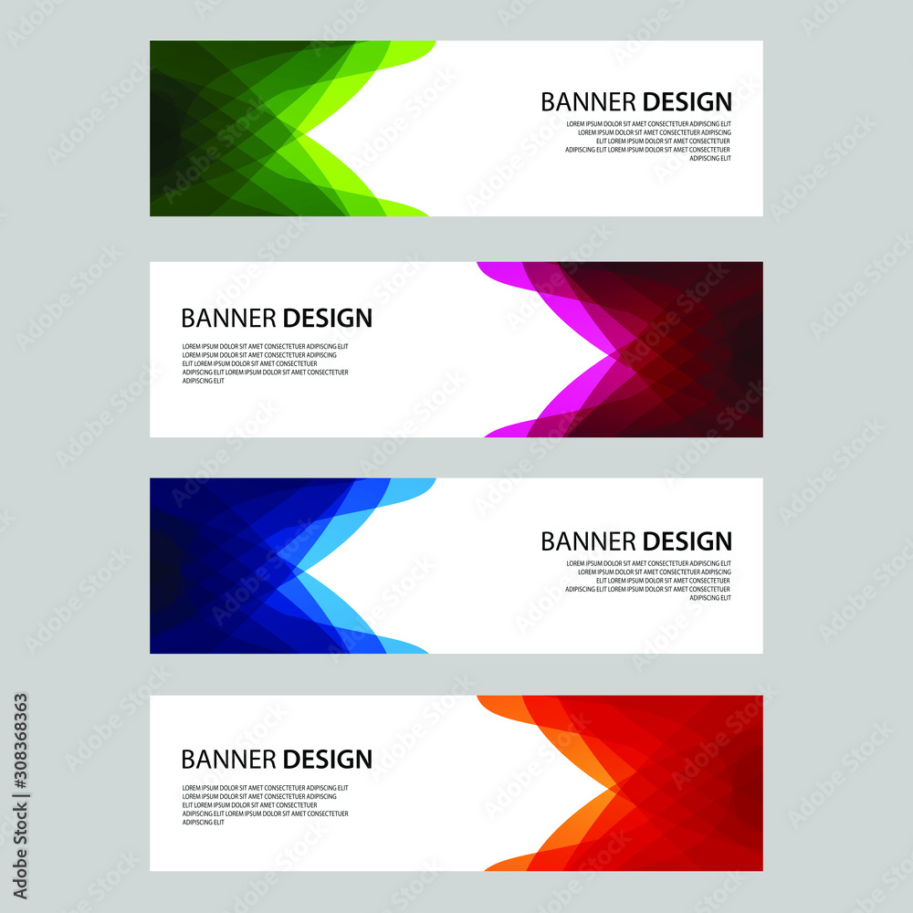 Naklejka premium Vector Abstract design banner web template