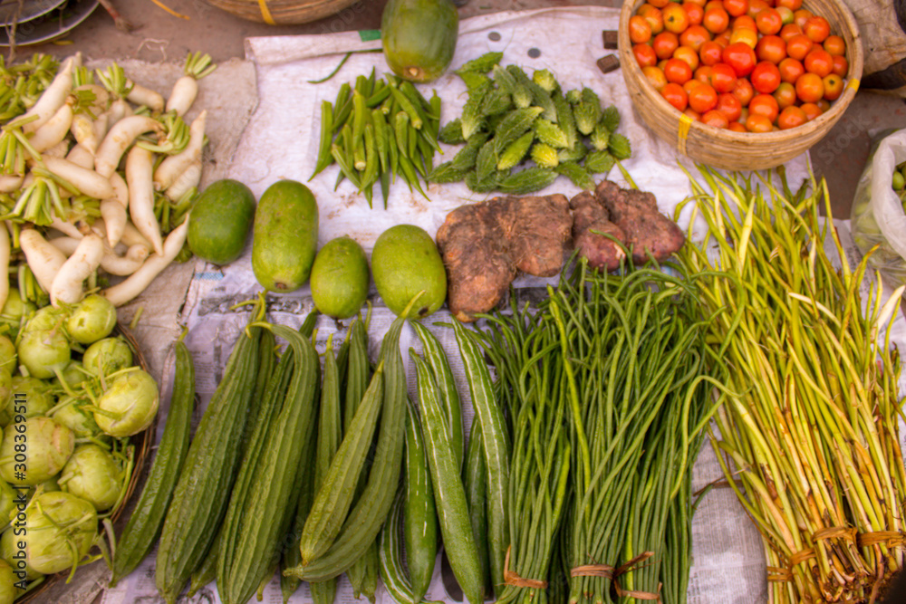Fototapeta fresh vegetables at the market