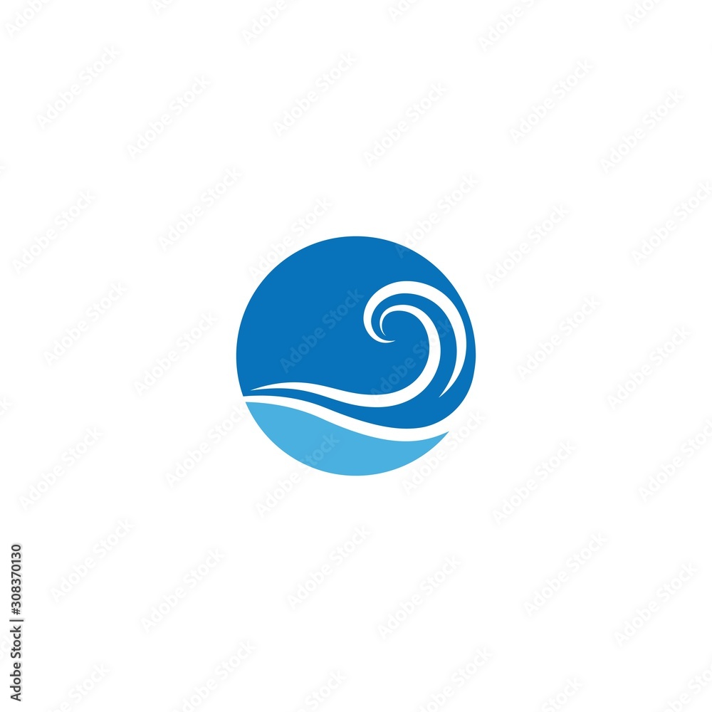 Naklejka premium Water wave Logo
