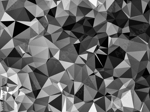 Black and white polygon pattern backdrops. Beautiful geometric gradient background. Templates for placards, reports, banners, flyers and presentations.