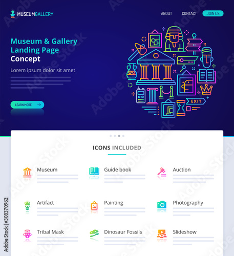 Arts, Museum & Gallery Home Page Design Concept.