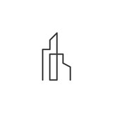 City skyline, city silhouette logo  icon vector