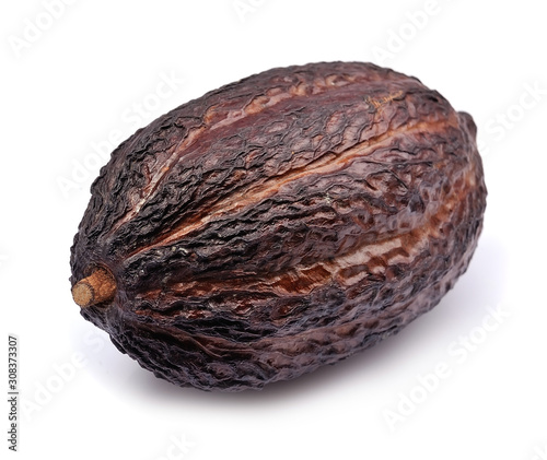 Cacao pod isolated .