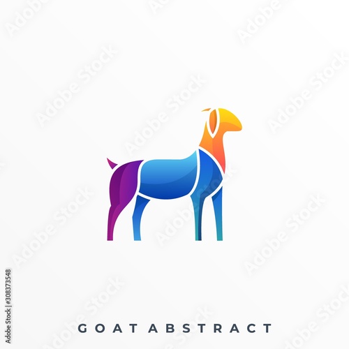 Goat Abstract Illustration Vector Template