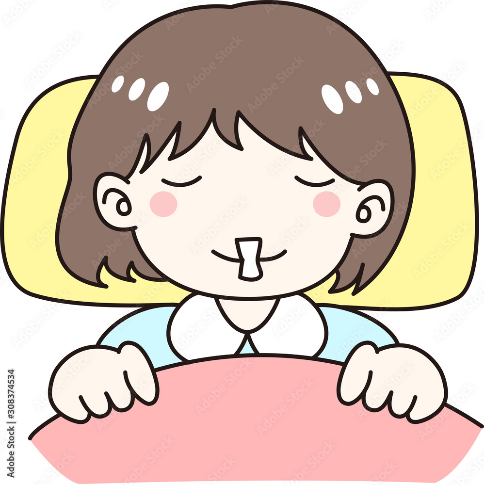 口にテープを貼って眠る女の子 口呼吸 口閉じ 乾燥 防止 矯正 テープ 睡眠 布団 夜 寝る 口にテープを貼って眠る女の子 口呼吸 口閉じ 乾燥 防止 矯正 テープ 睡眠 布団 夜 寝る