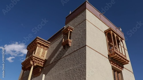 traditional ladakhi house in modern style  photo