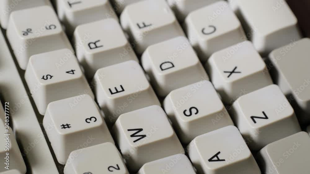 Finger presses nomber 3 or # button on keyboard Finger presses nomber 3 or # button on keyboard