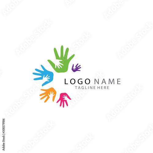 HAND CARE LOGO TEMPLATE VECTOR.