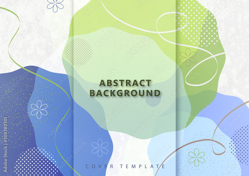 Abstract geometric background from overlapping round uneven shapes, twisted lines. Modern template for your design banner, flyer, cover. Abstract geometric background from overlapping round uneven shapes, twisted lines. Modern template for your design banner, flyer, cover.