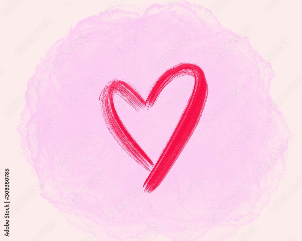 Love concept. pink heart