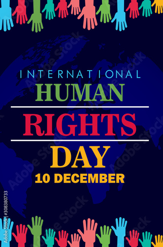 Innovative abstract or poster for Human Rights Day with nice and creative design illustration, Human Rights Day, 10th of December.