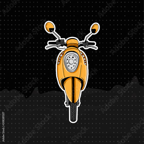 scooter matic motocycle illustration