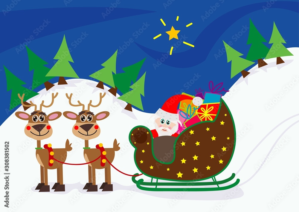 Mikołaj, święta, Boże Narodzenie, wigilia, anioł, gwiazdor, prezenty, paczka, worek, sanie, renifery,, choinka, śnieg, dzwonki, kolędowanie, kolęda, msza, religia, kultura, tradycja, rodzina, dzieci - obrazy, fototapety, plakaty 