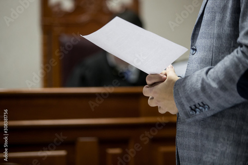 Fotografia trial in the courtroom of the Russian court