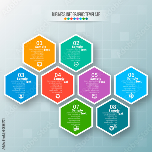 Abstract 3D Paper Infographics. Business template .Vector illustration