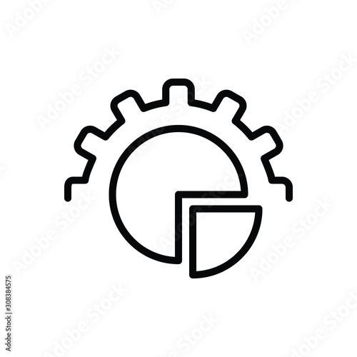 Black line icon for sector 