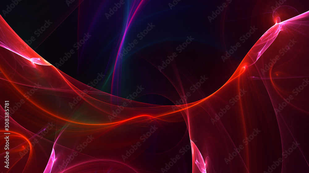 Fototapeta premium Fractal 3D rendering abstract light background