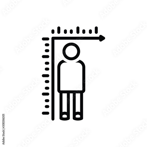 Black line icon for measurement  photo