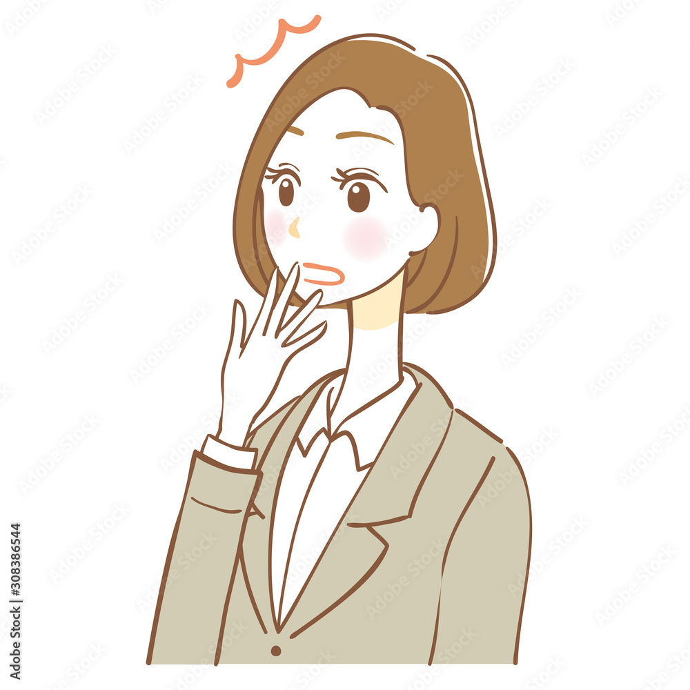 Illustration of a surprised businesswoman Illustration of a surprised businesswoman