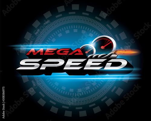 mega speed, concept design vector.