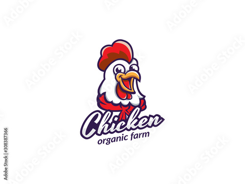 Fried chicken restaurant logo template