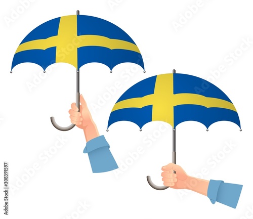 Sweden flag umbrella