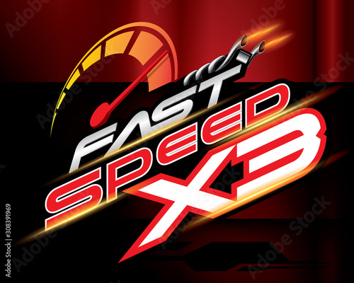 Fast Speed X3 Concept Vector.