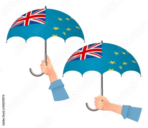 Tuvalu flag umbrella