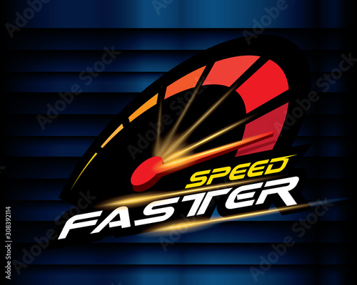 Speed Faster concept vector.