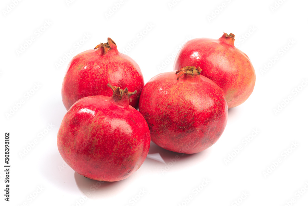 pomegranate isolated on white background - Image pomegranate isolated on white background - Image