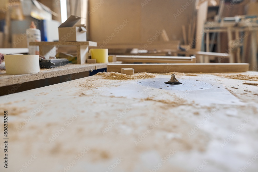 Background carpentry woodworking woodshop, machines and tools, wooden boards Background carpentry woodworking woodshop, machines and tools, wooden boards