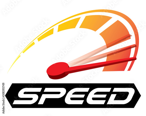Speed logo template vector.