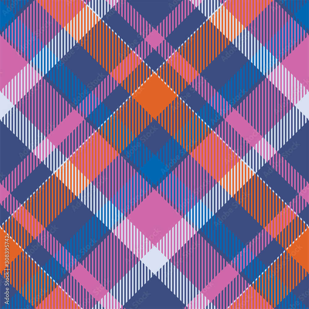 Tartan scotland seamless plaid pattern vector. Retro background fabric. Vintage check color square geometric texture.