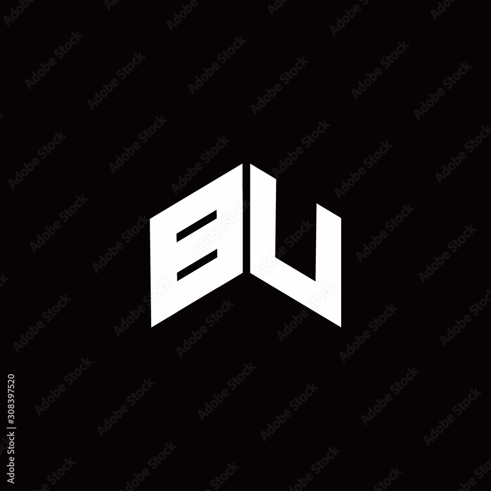 BU Logo monogram modern design template