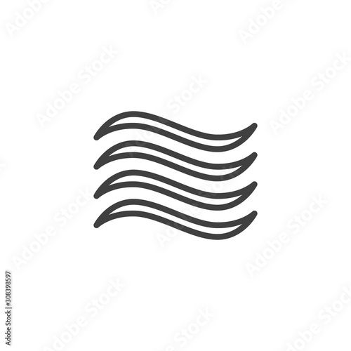 Fresh air line icon. linear style sign for mobile concept and web design. Wind, blow outline vector icon. Climate control symbol, logo illustration. Vector graphics