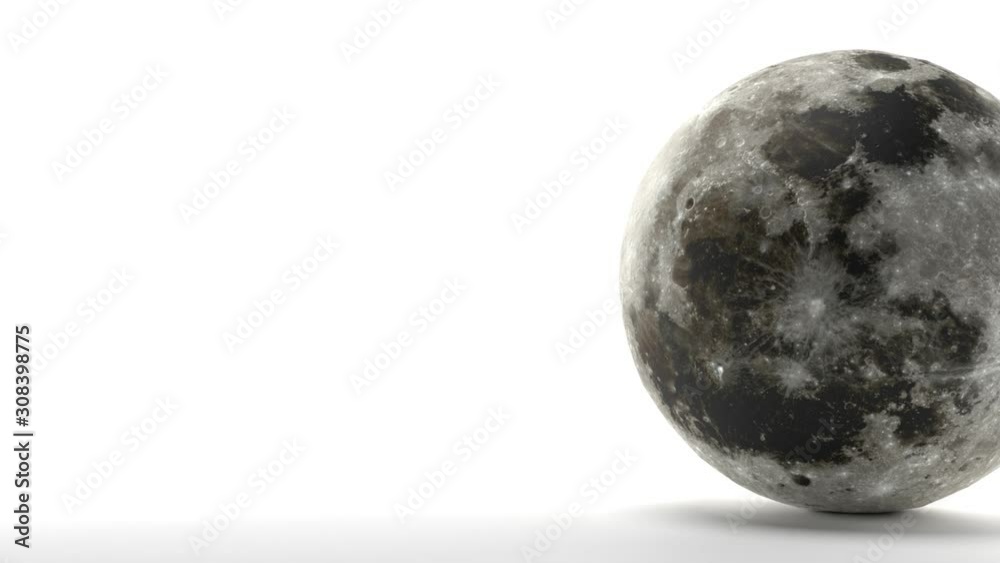3d rendering of Moon isolated on white background. Elements of this image are furnished by NASA 3d rendering of Moon isolated on white background. Elements of this image are furnished by NASA