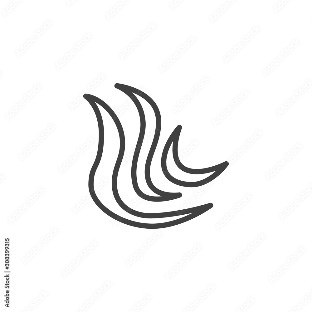 Windy, weather line icon. linear style sign for mobile concept and web design. Wind blow outline vector icon. Symbol, logo illustration. Vector graphics Windy, weather line icon. linear style sign for mobile concept and web design. Wind blow outline vector icon. Symbol, logo illustration. Vector graphics