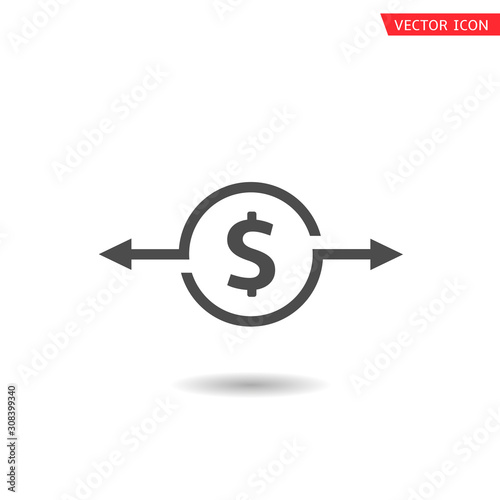 Dollar Money transfer icon