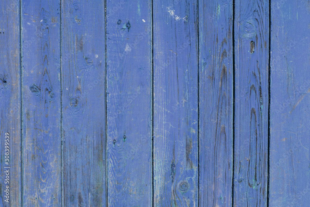 Obraz premium Classic blue wood background. Horizontal orientation.
