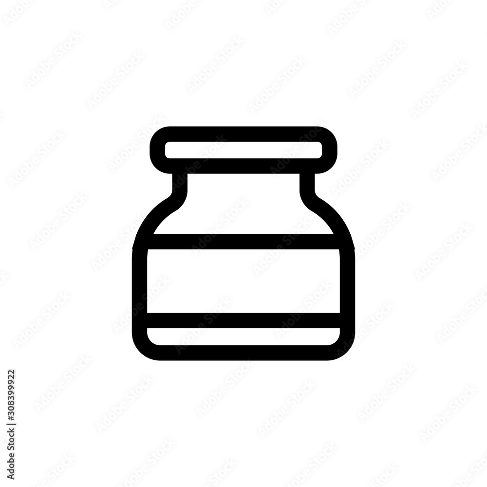 Sports nutrition icon vector. Thin line sign. Isolated contour symbol illustration Sports nutrition icon vector. Thin line sign. Isolated contour symbol illustration