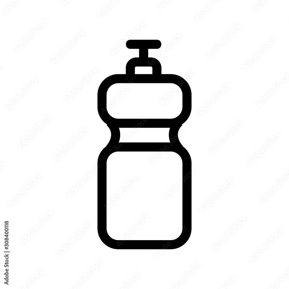 Sports bottle icon vector. Thin line sign. Isolated contour symbol illustration Sports bottle icon vector. Thin line sign. Isolated contour symbol illustration