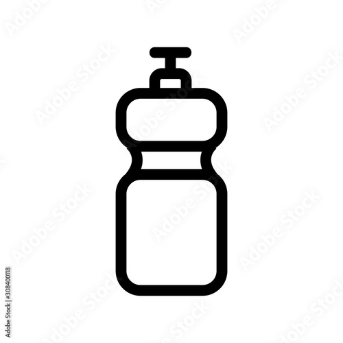 Sports bottle icon vector. Thin line sign. Isolated contour symbol illustration